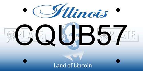 CQUB57 Illinois License Plate