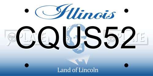 CQUS52 Illinois License Plate