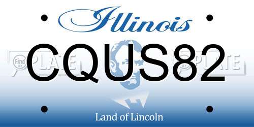 CQUS82 Illinois License Plate