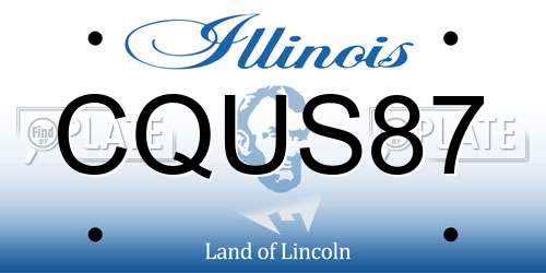 CQUS87 Illinois License Plate