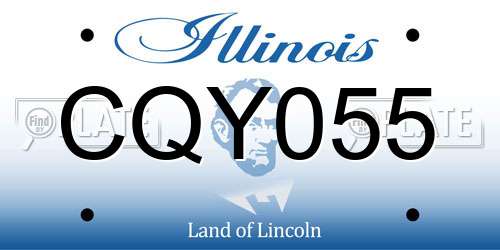 CQY055 Illinois License Plate