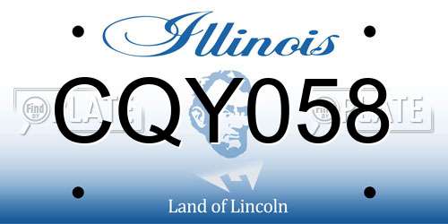 CQY058 Illinois License Plate