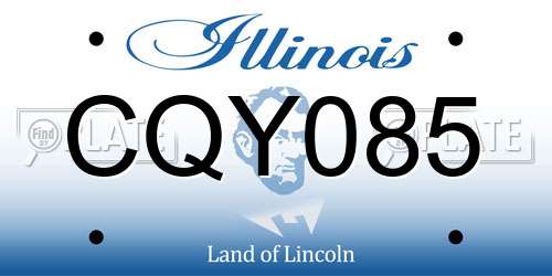 CQY085 Illinois License Plate