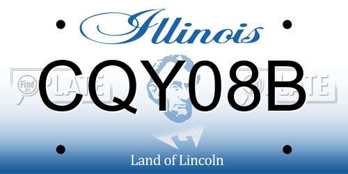 CQY08B Illinois License Plate