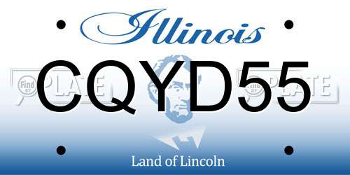 CQYD55 Illinois License Plate