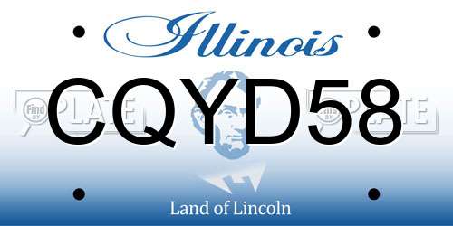CQYD58 Illinois License Plate