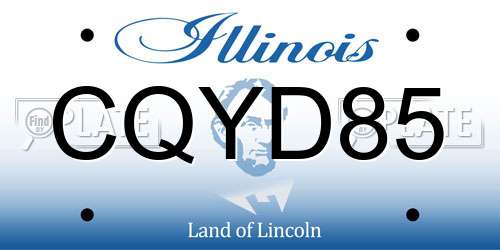 CQYD85 Illinois License Plate