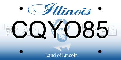 CQYO85 Illinois License Plate