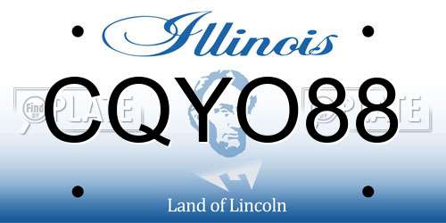CQYO88 Illinois License Plate