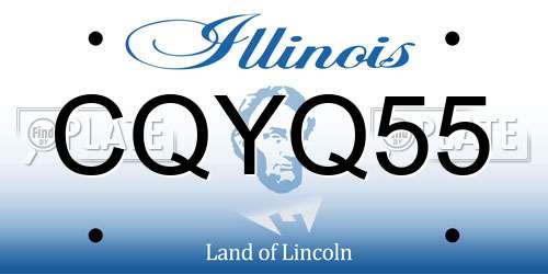 CQYQ55 Illinois License Plate