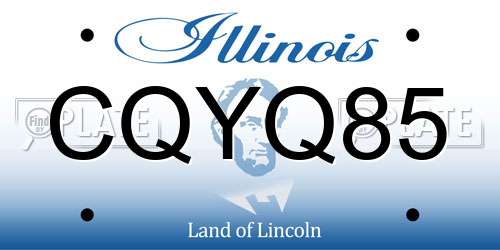 CQYQ85 Illinois License Plate