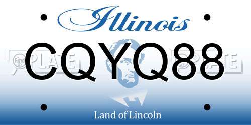CQYQ88 Illinois License Plate
