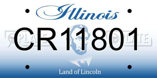 CR11801 Illinois License Plate