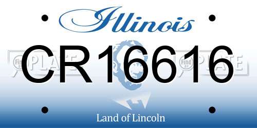 CR16616 Illinois License Plate