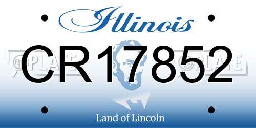 CR17852 Illinois License Plate