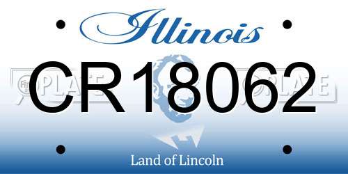 CR18062 Illinois License Plate