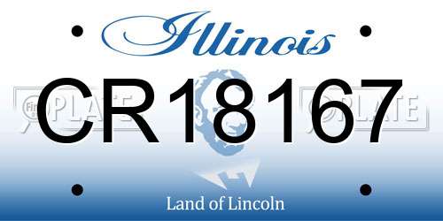 CR18167 Illinois License Plate