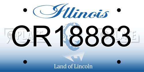 CR18883 Illinois License Plate