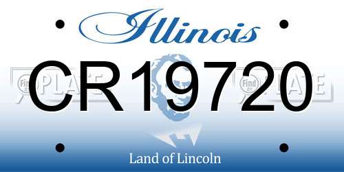 CR19720 Illinois License Plate