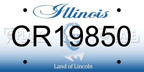 CR19850 Illinois License Plate