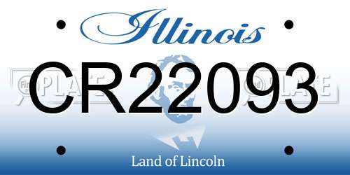 CR22093 Illinois License Plate