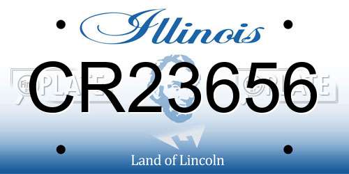 CR23656 Illinois License Plate