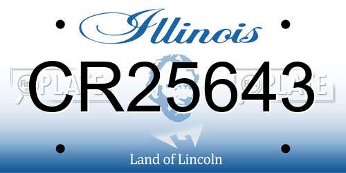CR25643 Illinois License Plate
