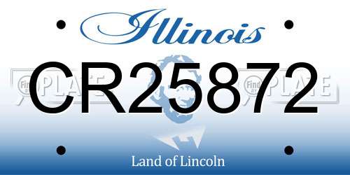CR25872 Illinois License Plate