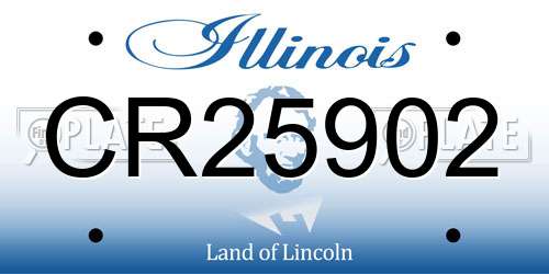 CR25902 Illinois License Plate