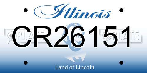 CR26151 Illinois License Plate