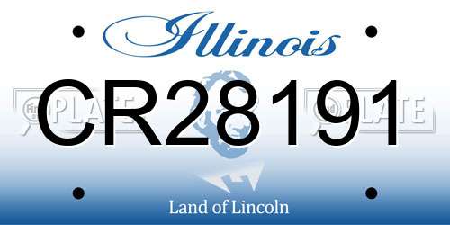 CR28191 Illinois License Plate