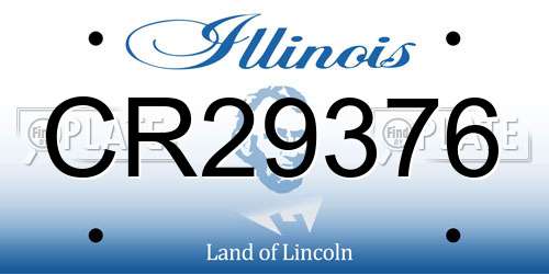 CR29376 Illinois License Plate