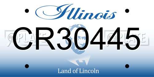CR30445 Illinois License Plate