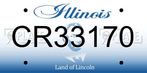 CR33170 Illinois License Plate