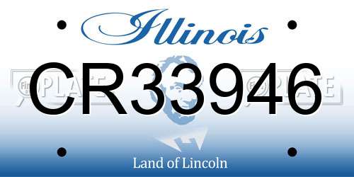 CR33946 Illinois License Plate