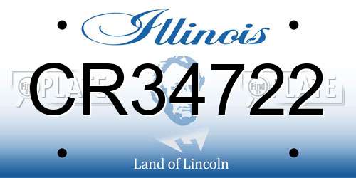 CR34722 Illinois License Plate
