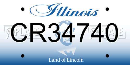 CR34740 Illinois License Plate
