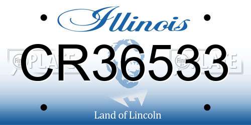 CR36533 Illinois License Plate