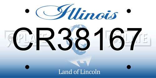 CR38167 Illinois License Plate