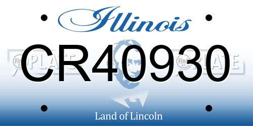 CR40930 Illinois License Plate