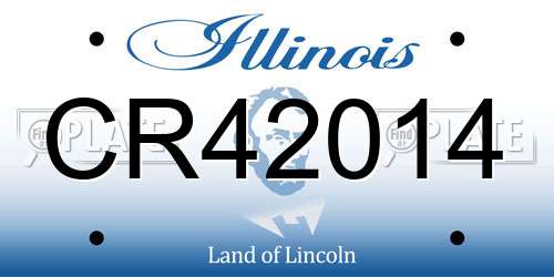 CR42014 Illinois License Plate