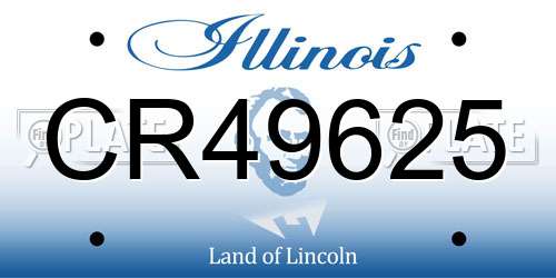 CR49625 Illinois License Plate