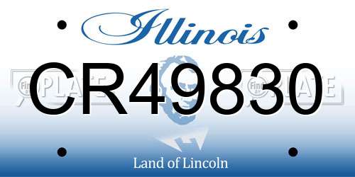 CR49830 Illinois License Plate