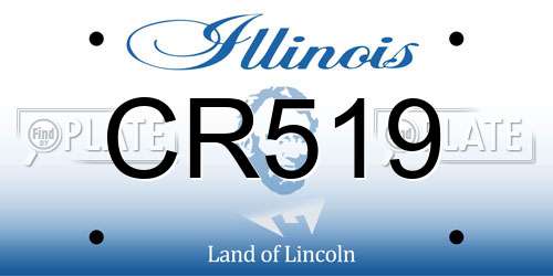 CR519 Illinois License Plate