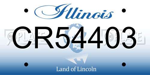 CR54403 Illinois License Plate