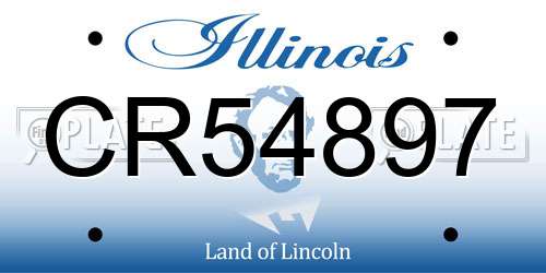 CR54897 Illinois License Plate