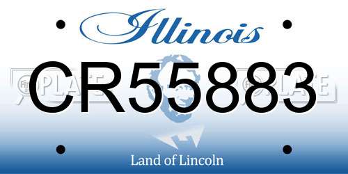 CR55883 Illinois License Plate