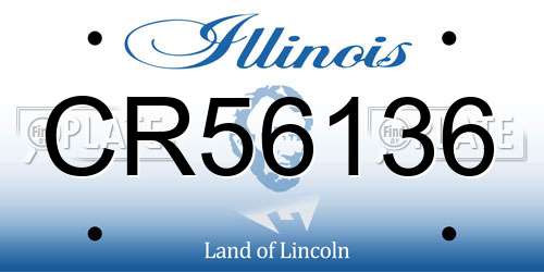 CR56136 Illinois License Plate