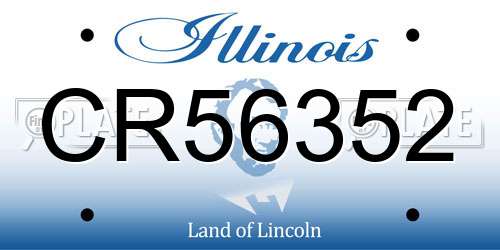 CR56352 Illinois License Plate