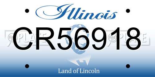 CR56918 Illinois License Plate